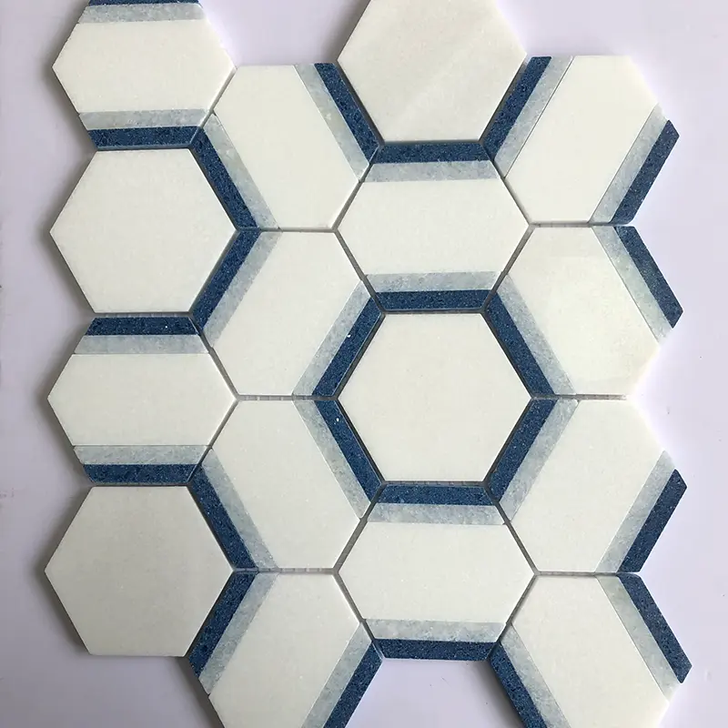 Blue Marble Mosaic Tiles