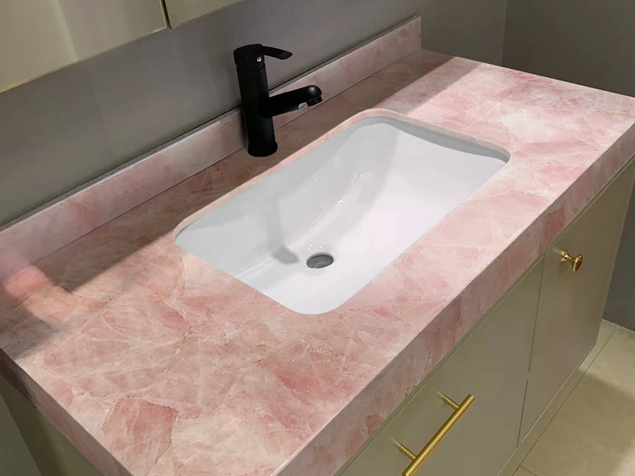 Rose Quartz Vanity Top
