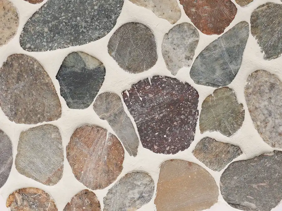pebble mosaic tiles